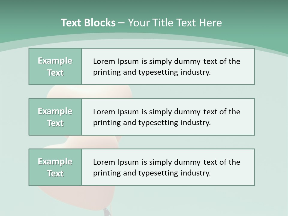 A Pink Heart Shaped Balloon Floating In The Air PowerPoint Template