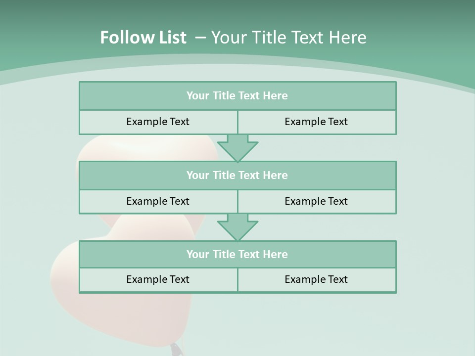 A Pink Heart Shaped Balloon Floating In The Air PowerPoint Template