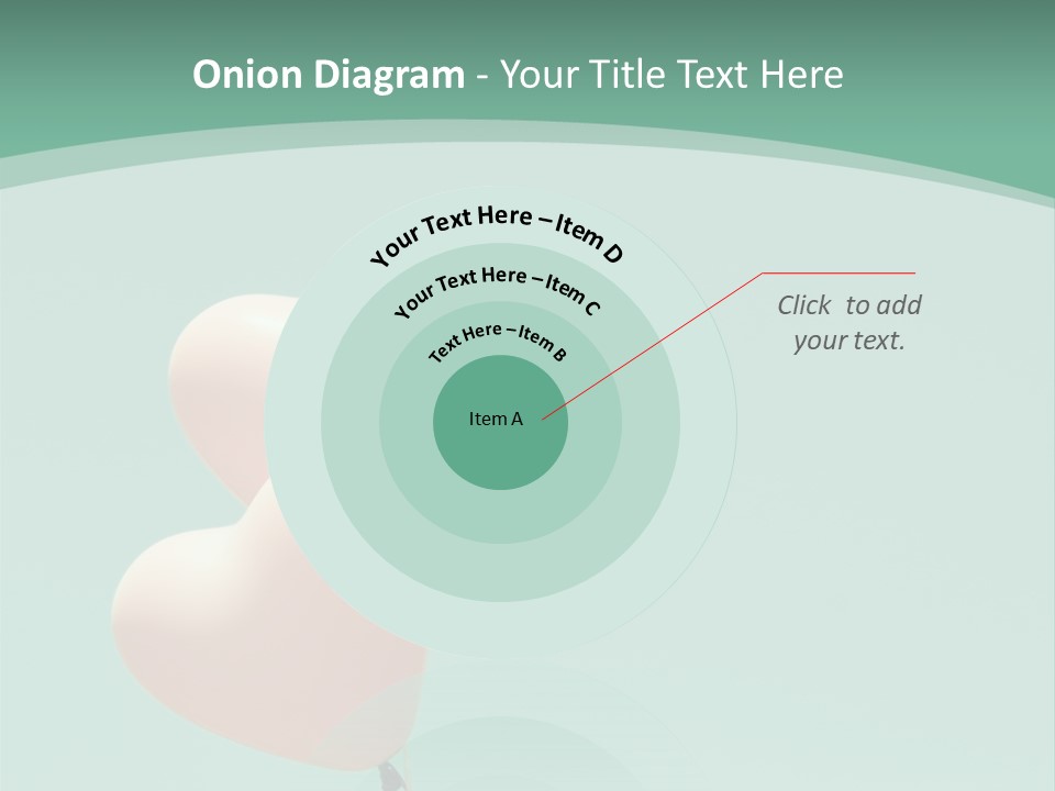 A Pink Heart Shaped Balloon Floating In The Air PowerPoint Template