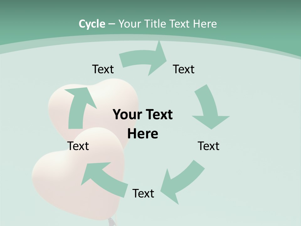 A Pink Heart Shaped Balloon Floating In The Air PowerPoint Template