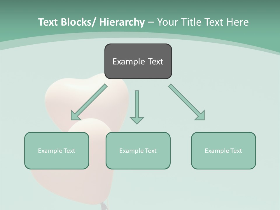 A Pink Heart Shaped Balloon Floating In The Air PowerPoint Template
