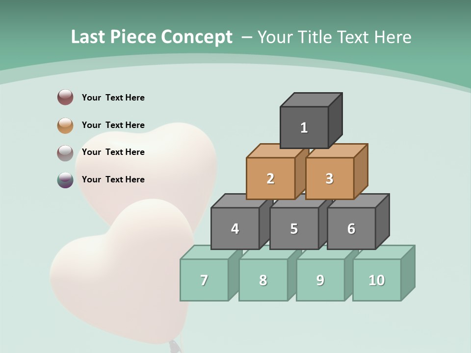 A Pink Heart Shaped Balloon Floating In The Air PowerPoint Template