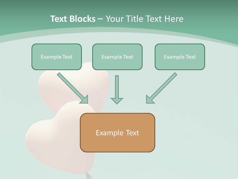 A Pink Heart Shaped Balloon Floating In The Air PowerPoint Template