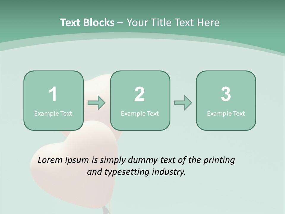 A Pink Heart Shaped Balloon Floating In The Air PowerPoint Template