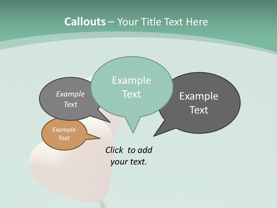 A Pink Heart Shaped Balloon Floating In The Air PowerPoint Template