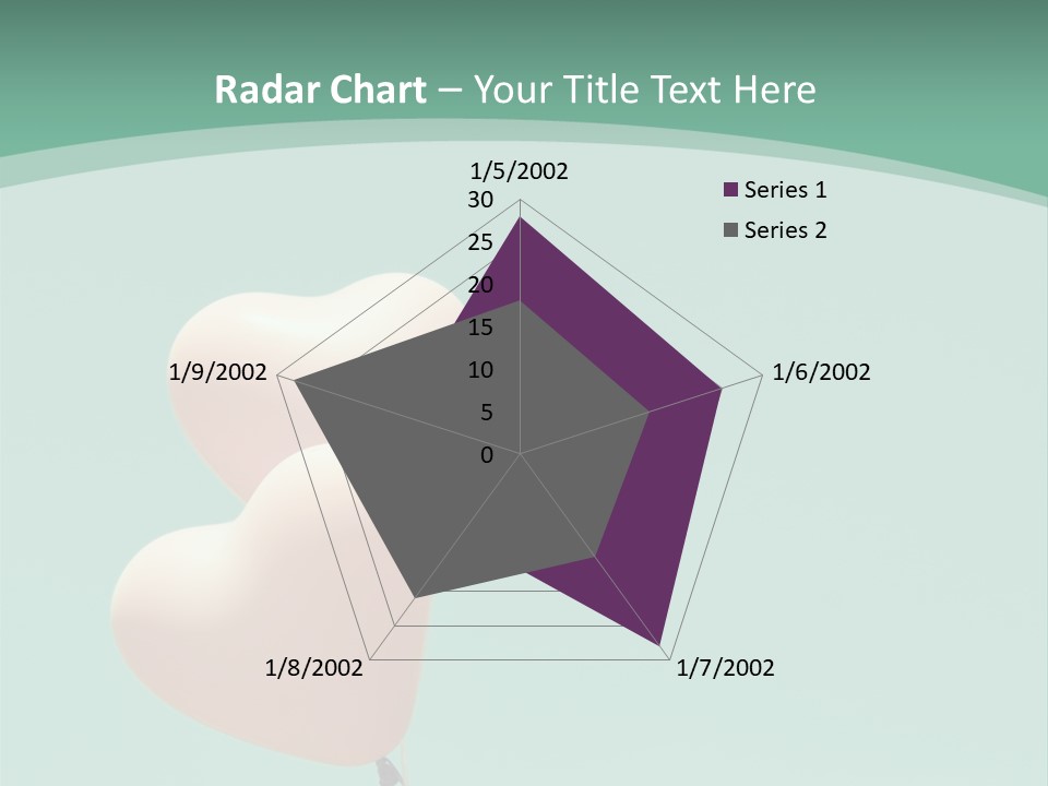 A Pink Heart Shaped Balloon Floating In The Air PowerPoint Template