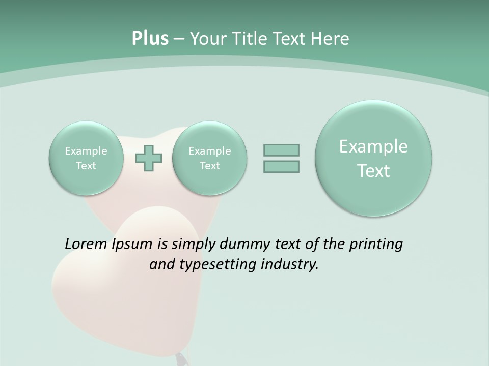 A Pink Heart Shaped Balloon Floating In The Air PowerPoint Template