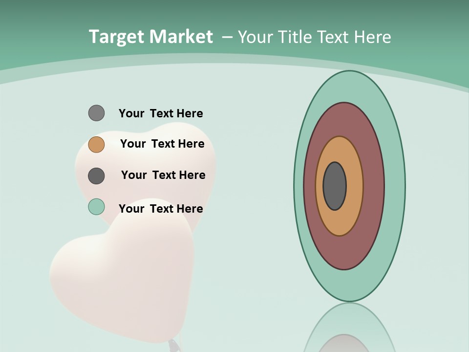 A Pink Heart Shaped Balloon Floating In The Air PowerPoint Template