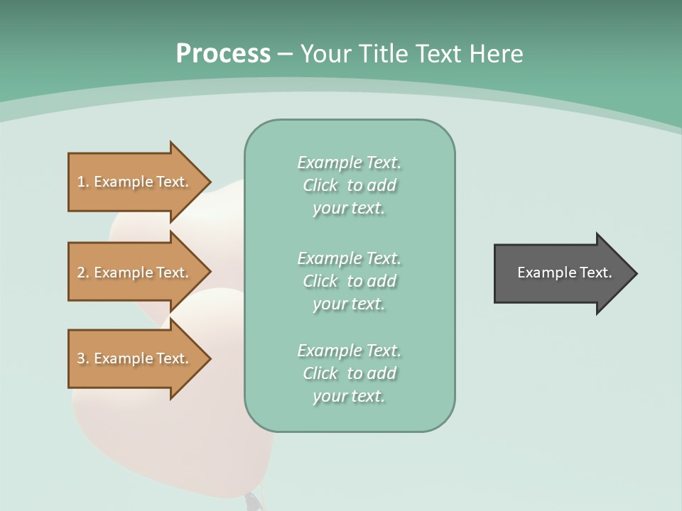 A Pink Heart Shaped Balloon Floating In The Air PowerPoint Template