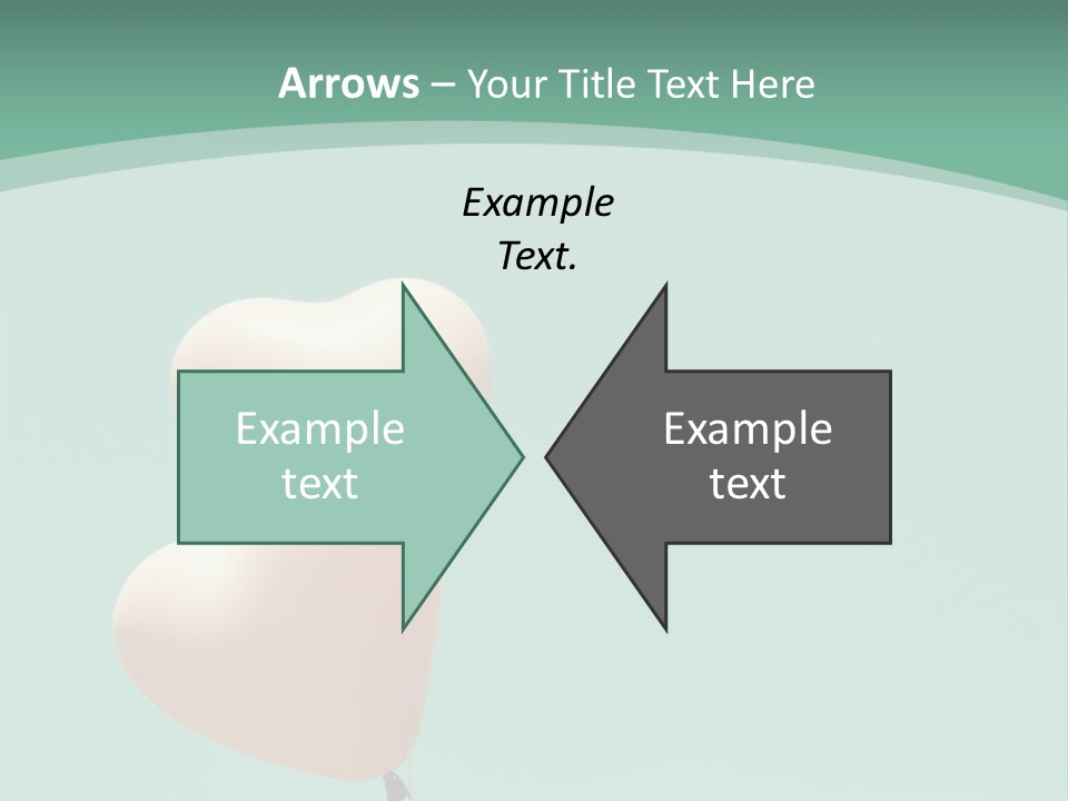 A Pink Heart Shaped Balloon Floating In The Air PowerPoint Template