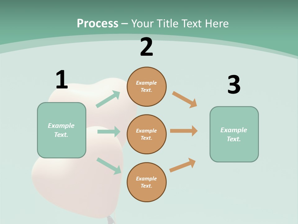 A Pink Heart Shaped Balloon Floating In The Air PowerPoint Template