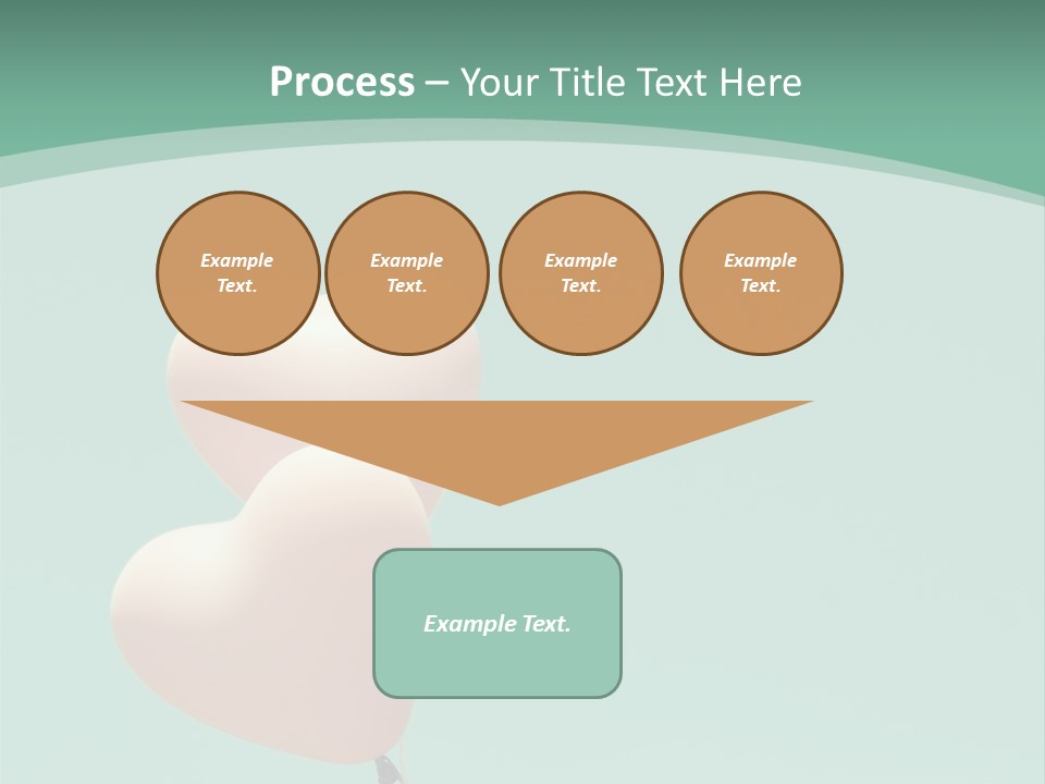 A Pink Heart Shaped Balloon Floating In The Air PowerPoint Template