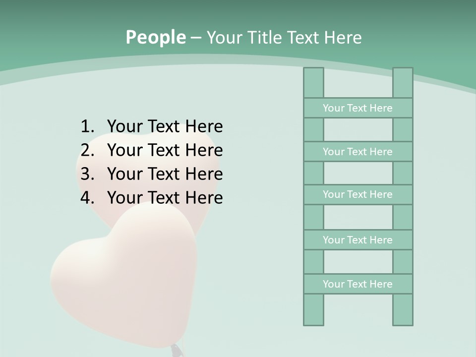 A Pink Heart Shaped Balloon Floating In The Air PowerPoint Template