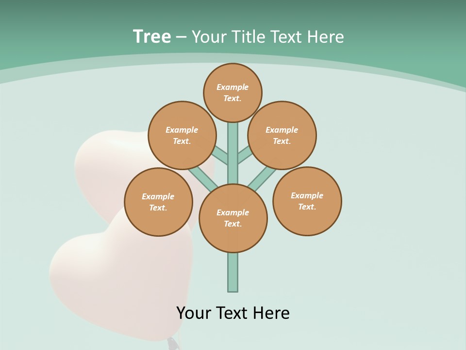 A Pink Heart Shaped Balloon Floating In The Air PowerPoint Template