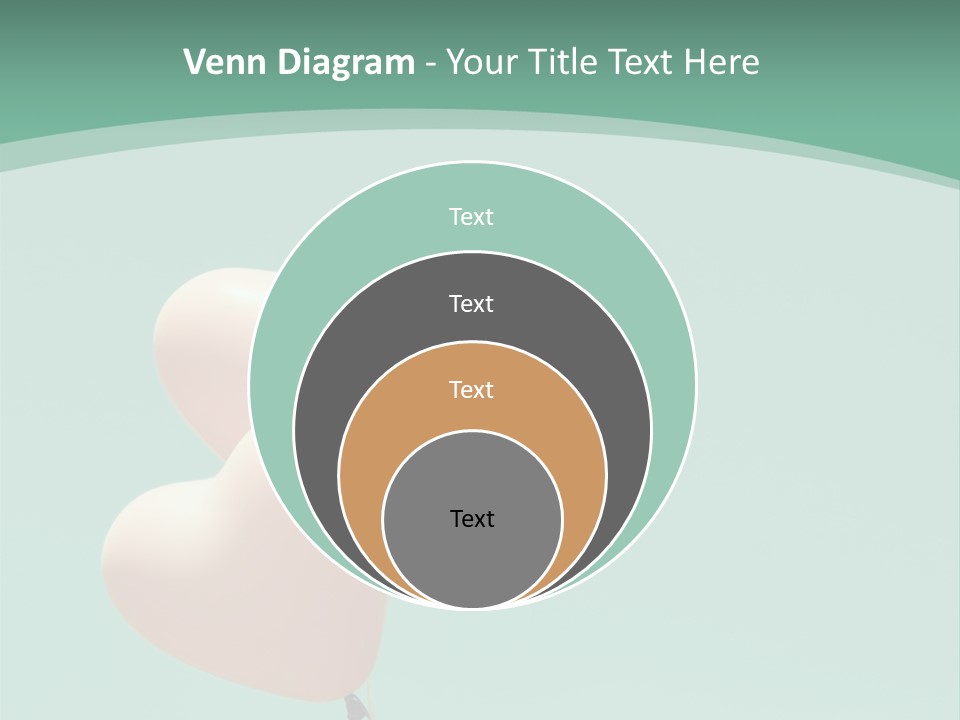 A Pink Heart Shaped Balloon Floating In The Air PowerPoint Template