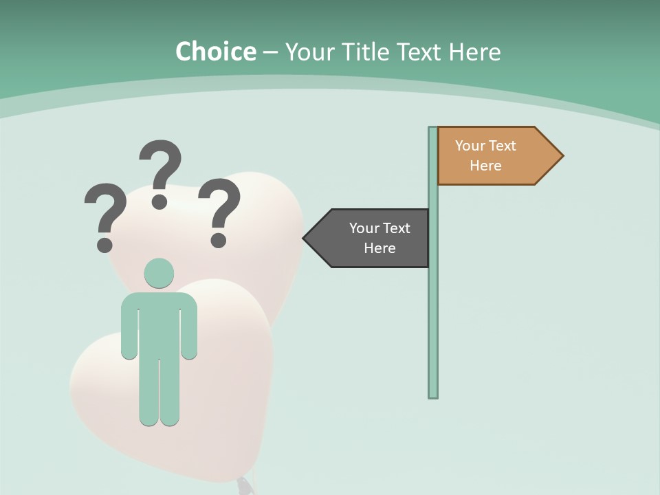 A Pink Heart Shaped Balloon Floating In The Air PowerPoint Template