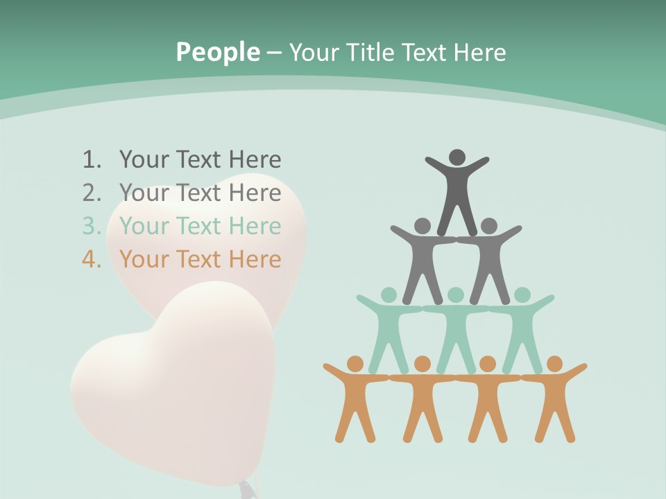 A Pink Heart Shaped Balloon Floating In The Air PowerPoint Template