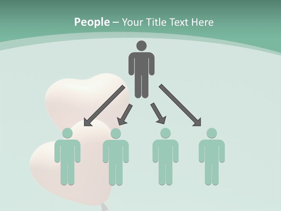 A Pink Heart Shaped Balloon Floating In The Air PowerPoint Template