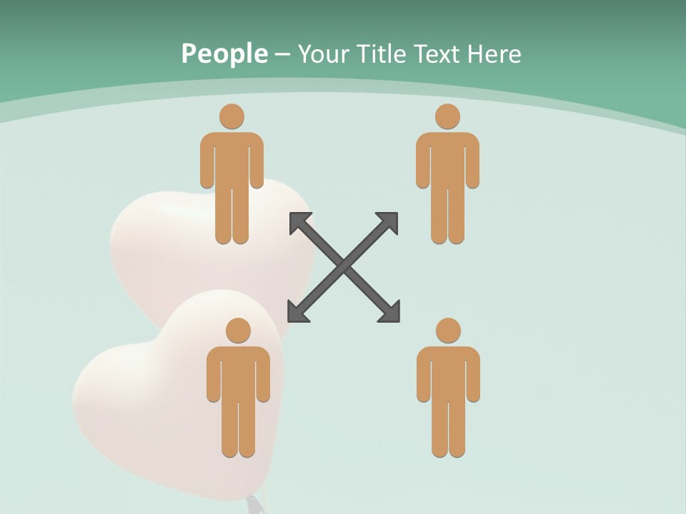 A Pink Heart Shaped Balloon Floating In The Air PowerPoint Template