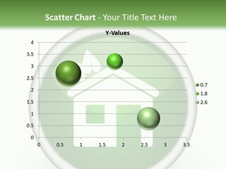 A Green Button With A House On It PowerPoint Template