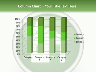 A Green Button With A House On It PowerPoint Template