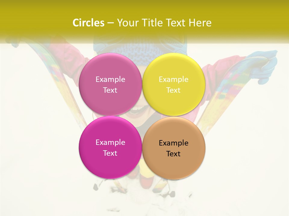 A Young Girl Wearing Skis And Holding Ski Poles PowerPoint Template