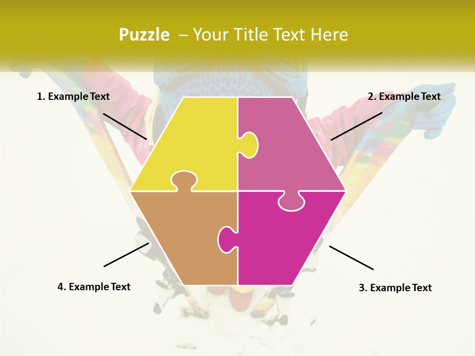 A Young Girl Wearing Skis And Holding Ski Poles PowerPoint Template