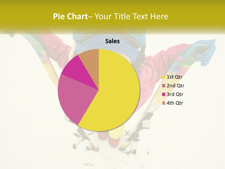 A Young Girl Wearing Skis And Holding Ski Poles PowerPoint Template