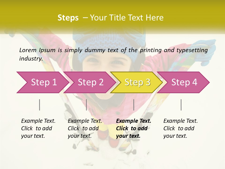 A Young Girl Wearing Skis And Holding Ski Poles PowerPoint Template