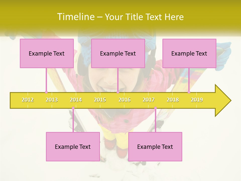 A Young Girl Wearing Skis And Holding Ski Poles PowerPoint Template