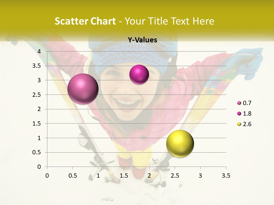 A Young Girl Wearing Skis And Holding Ski Poles PowerPoint Template