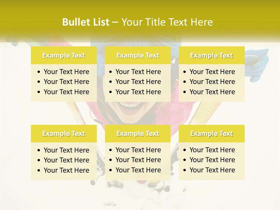 A Young Girl Wearing Skis And Holding Ski Poles PowerPoint Template