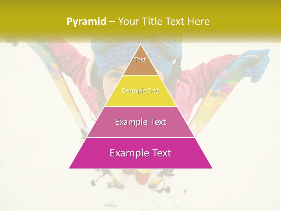 A Young Girl Wearing Skis And Holding Ski Poles PowerPoint Template