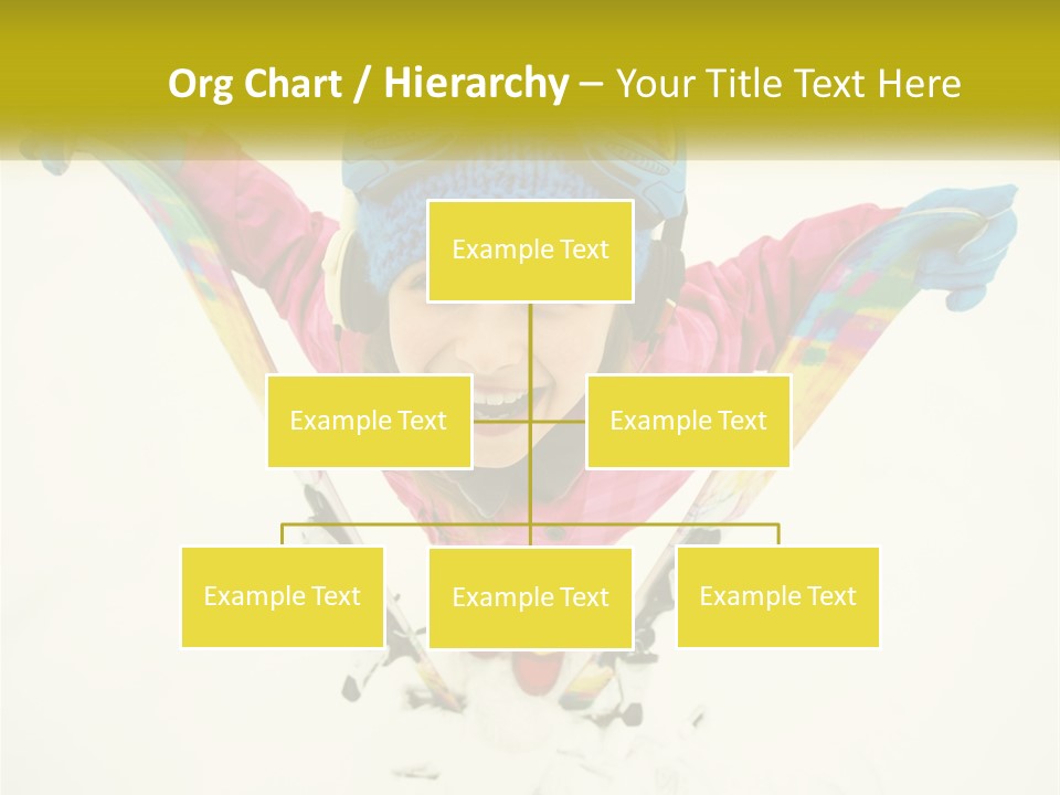 A Young Girl Wearing Skis And Holding Ski Poles PowerPoint Template