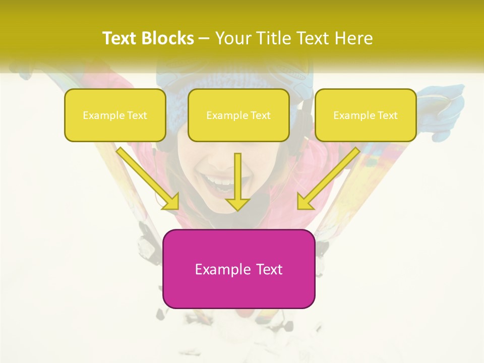 A Young Girl Wearing Skis And Holding Ski Poles PowerPoint Template