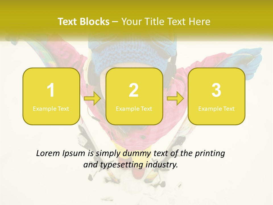 A Young Girl Wearing Skis And Holding Ski Poles PowerPoint Template