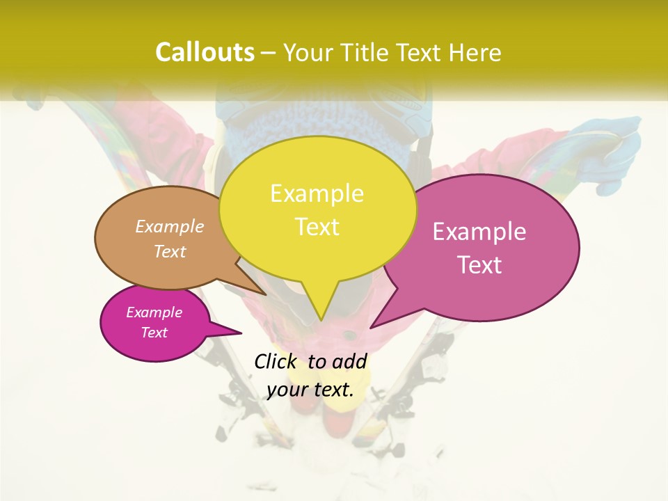 A Young Girl Wearing Skis And Holding Ski Poles PowerPoint Template