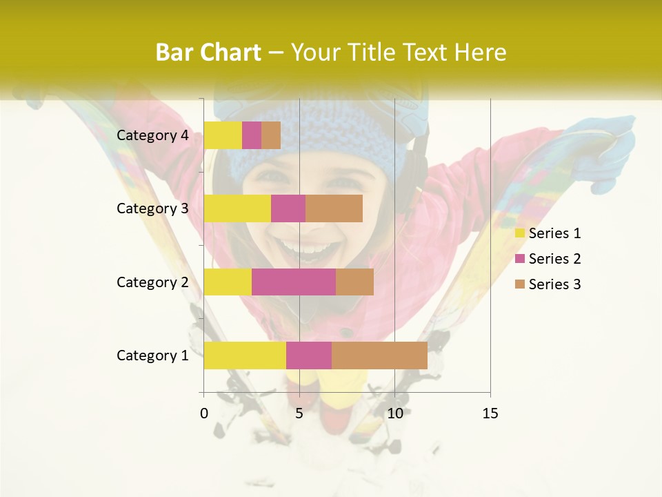 A Young Girl Wearing Skis And Holding Ski Poles PowerPoint Template