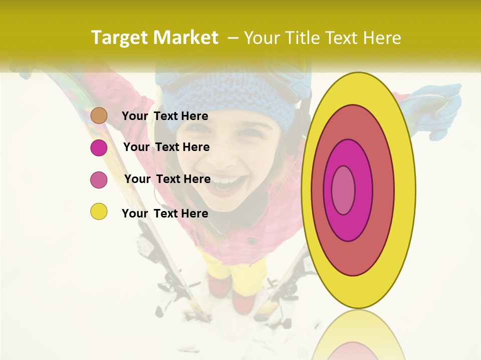 A Young Girl Wearing Skis And Holding Ski Poles PowerPoint Template