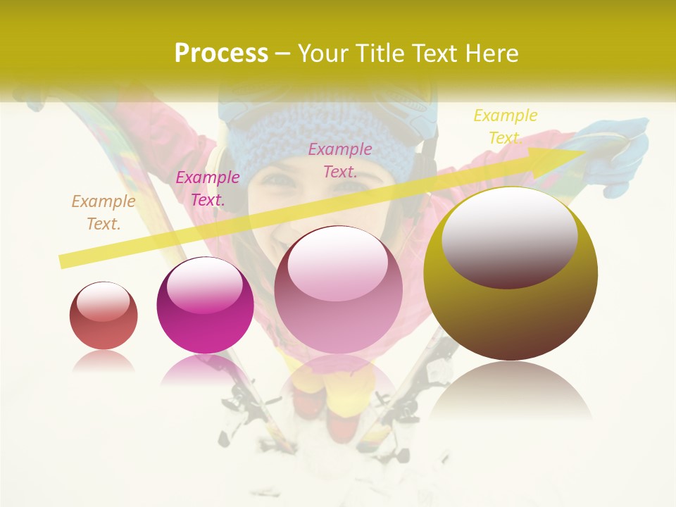 A Young Girl Wearing Skis And Holding Ski Poles PowerPoint Template