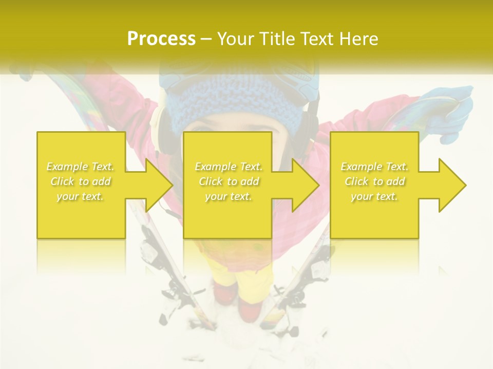 A Young Girl Wearing Skis And Holding Ski Poles PowerPoint Template