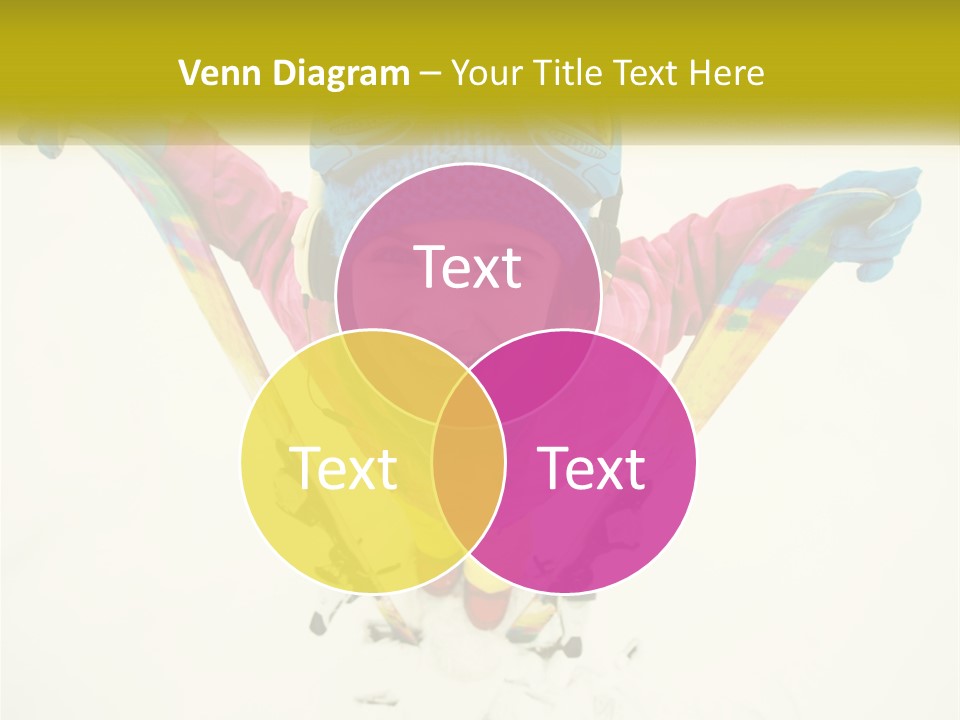 A Young Girl Wearing Skis And Holding Ski Poles PowerPoint Template