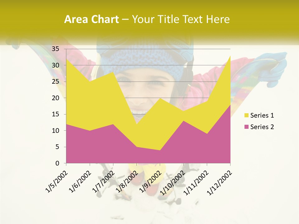 A Young Girl Wearing Skis And Holding Ski Poles PowerPoint Template