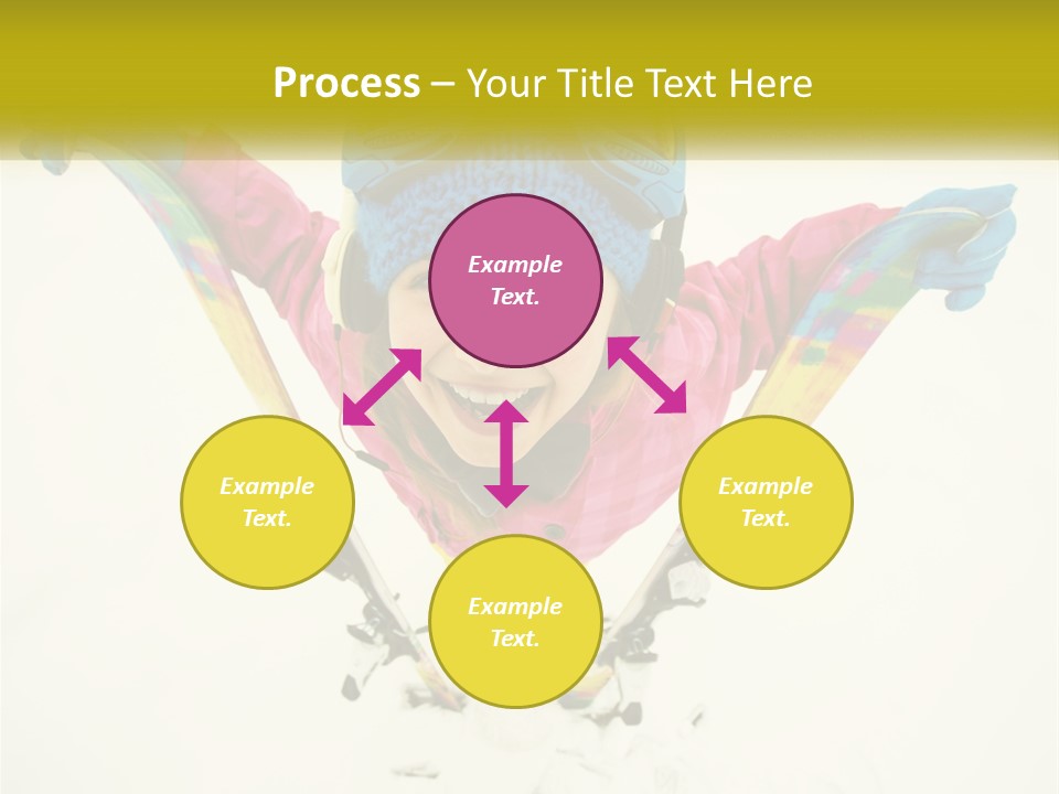 A Young Girl Wearing Skis And Holding Ski Poles PowerPoint Template