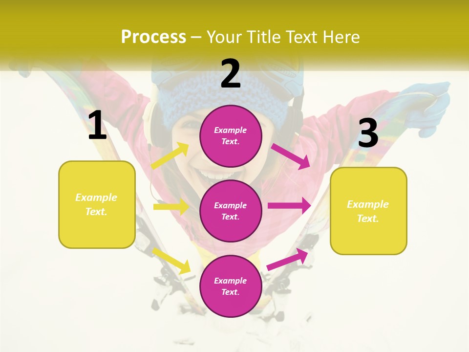 A Young Girl Wearing Skis And Holding Ski Poles PowerPoint Template