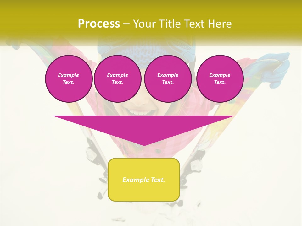 A Young Girl Wearing Skis And Holding Ski Poles PowerPoint Template