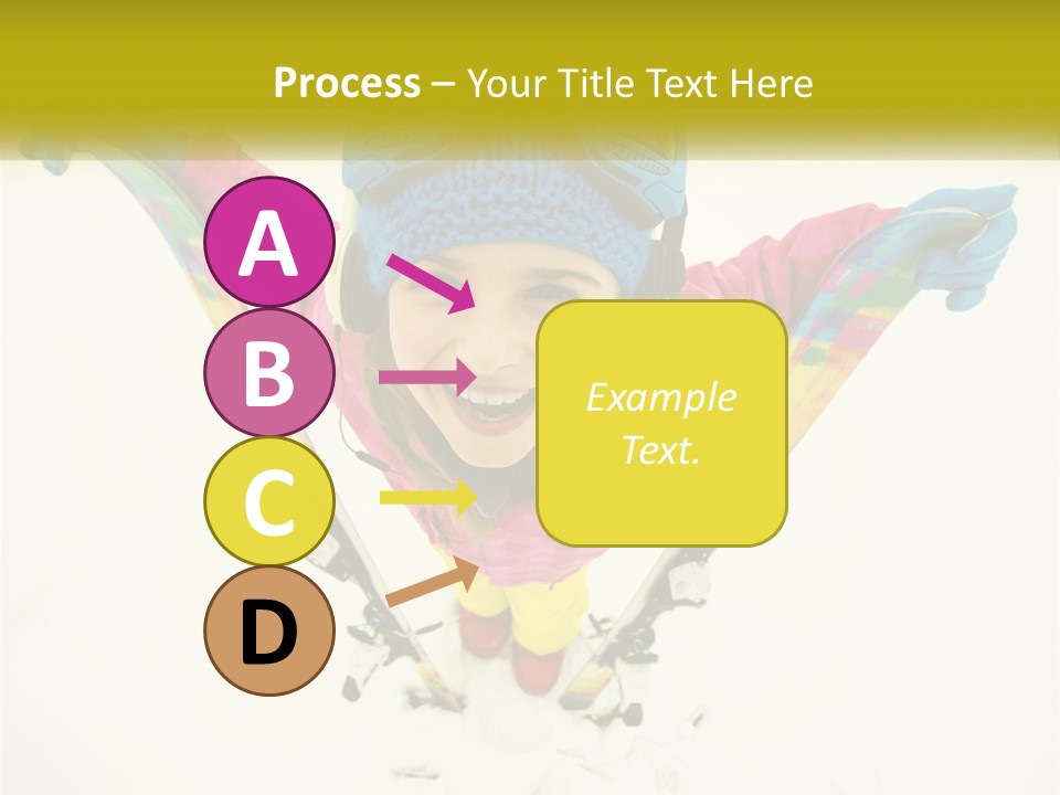 A Young Girl Wearing Skis And Holding Ski Poles PowerPoint Template