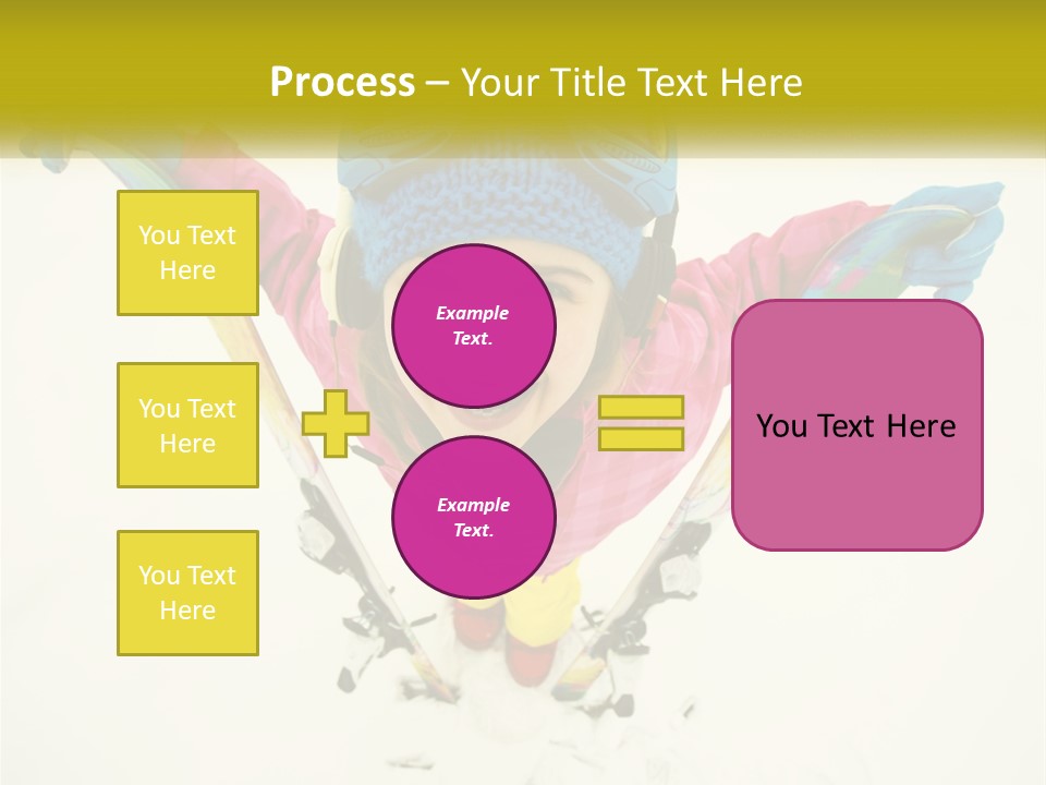 A Young Girl Wearing Skis And Holding Ski Poles PowerPoint Template