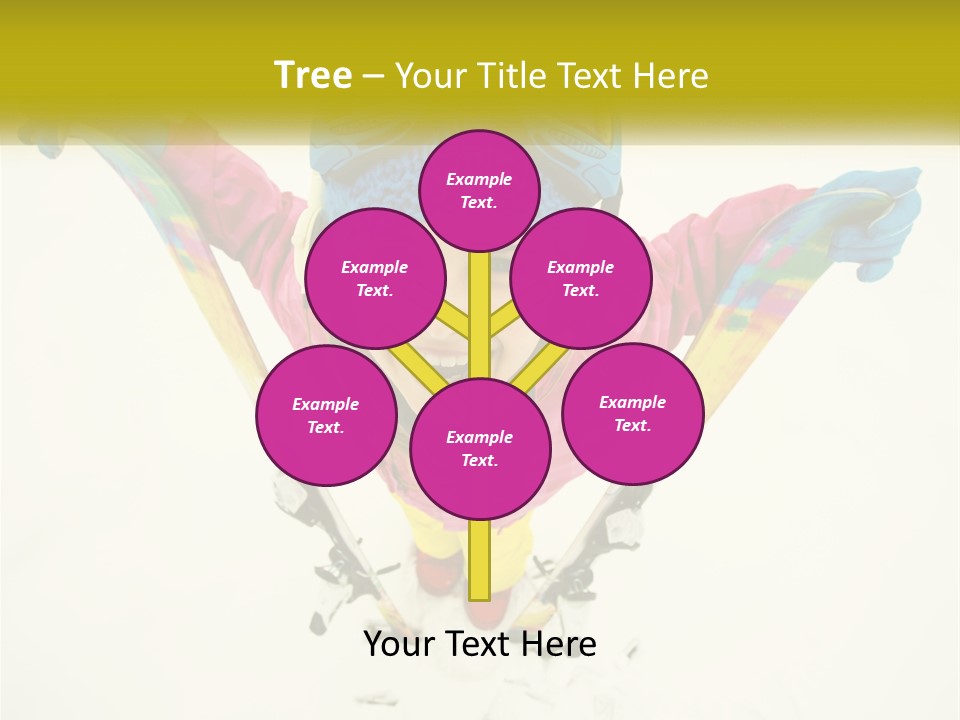 A Young Girl Wearing Skis And Holding Ski Poles PowerPoint Template