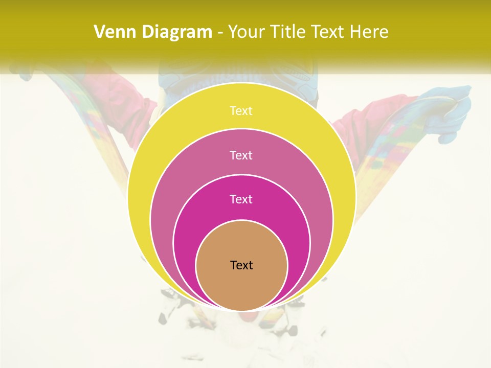 A Young Girl Wearing Skis And Holding Ski Poles PowerPoint Template